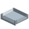 Quo Type Glass drawer side(inter drawer)（128mm）